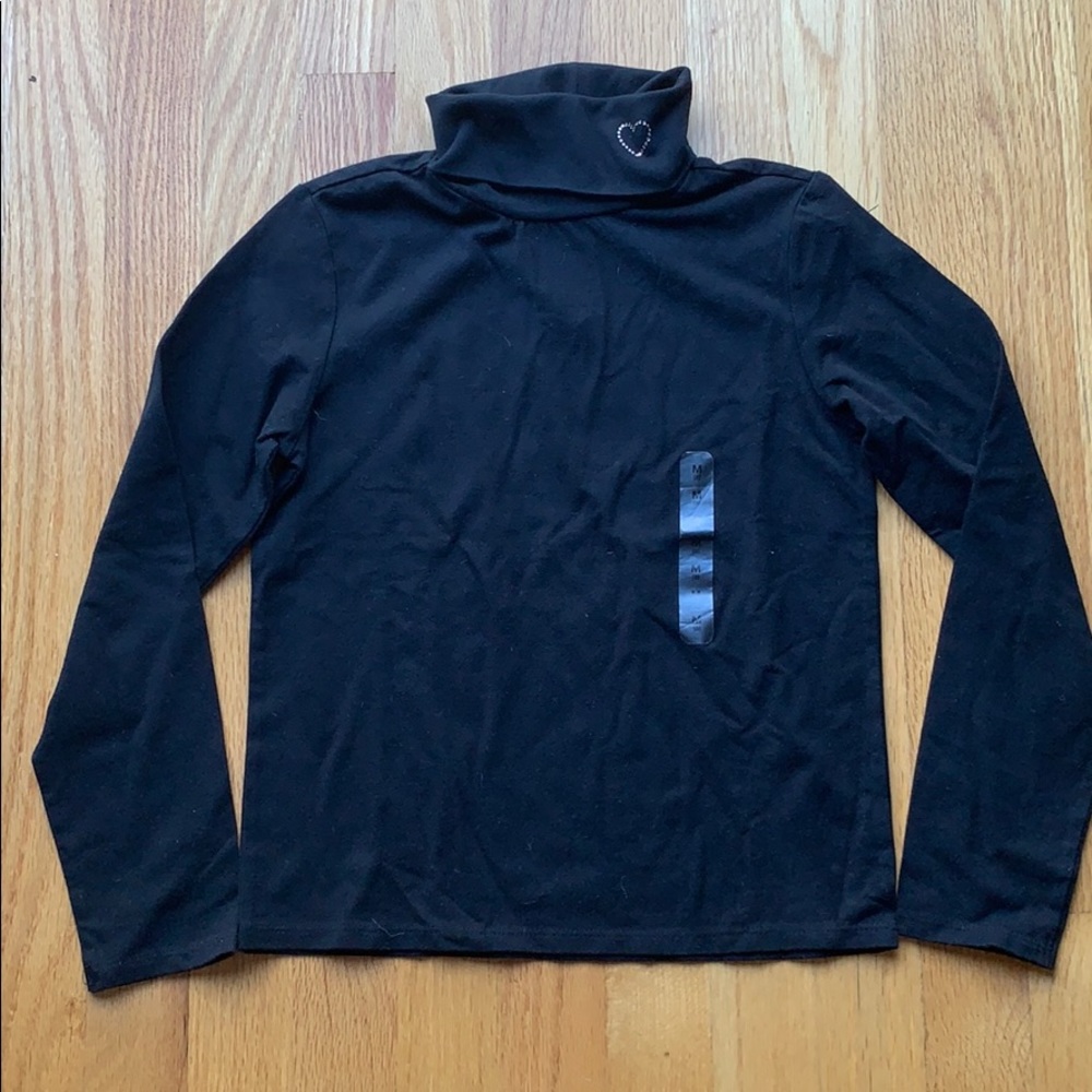 🌺 NWOT GAP Black T-Neck Sz8